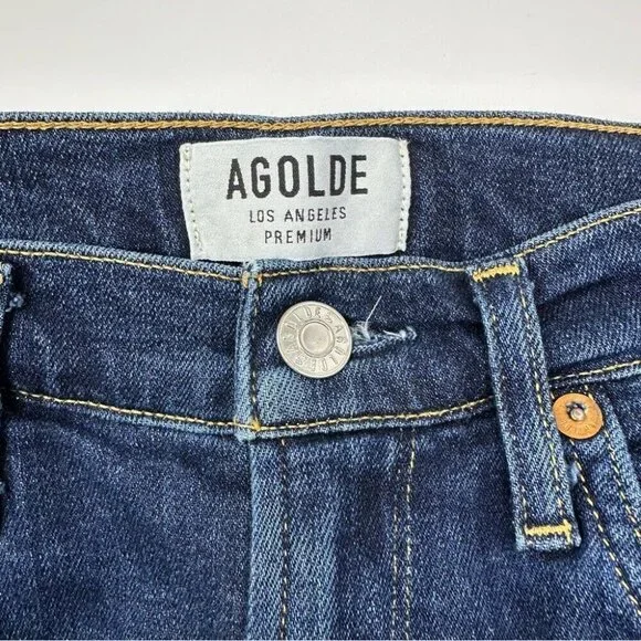 AGOLDE Women’s Blue Sophie Mid-Rise Skinny Stretch Ankle Designer Jean W26/L25.5